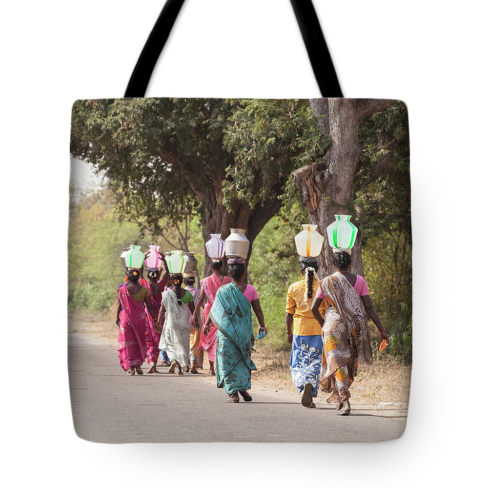 Sedentary Tote Bag featuring the photograph Rural India by Maria Heyens