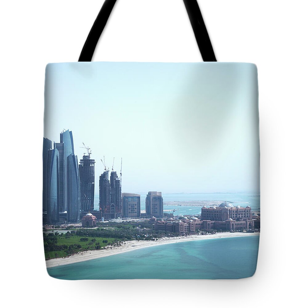 Outdoors Tote Bag featuring the photograph Urban Skyline By Tropical Beach by Cultura Exclusive/lost Horizon Images
