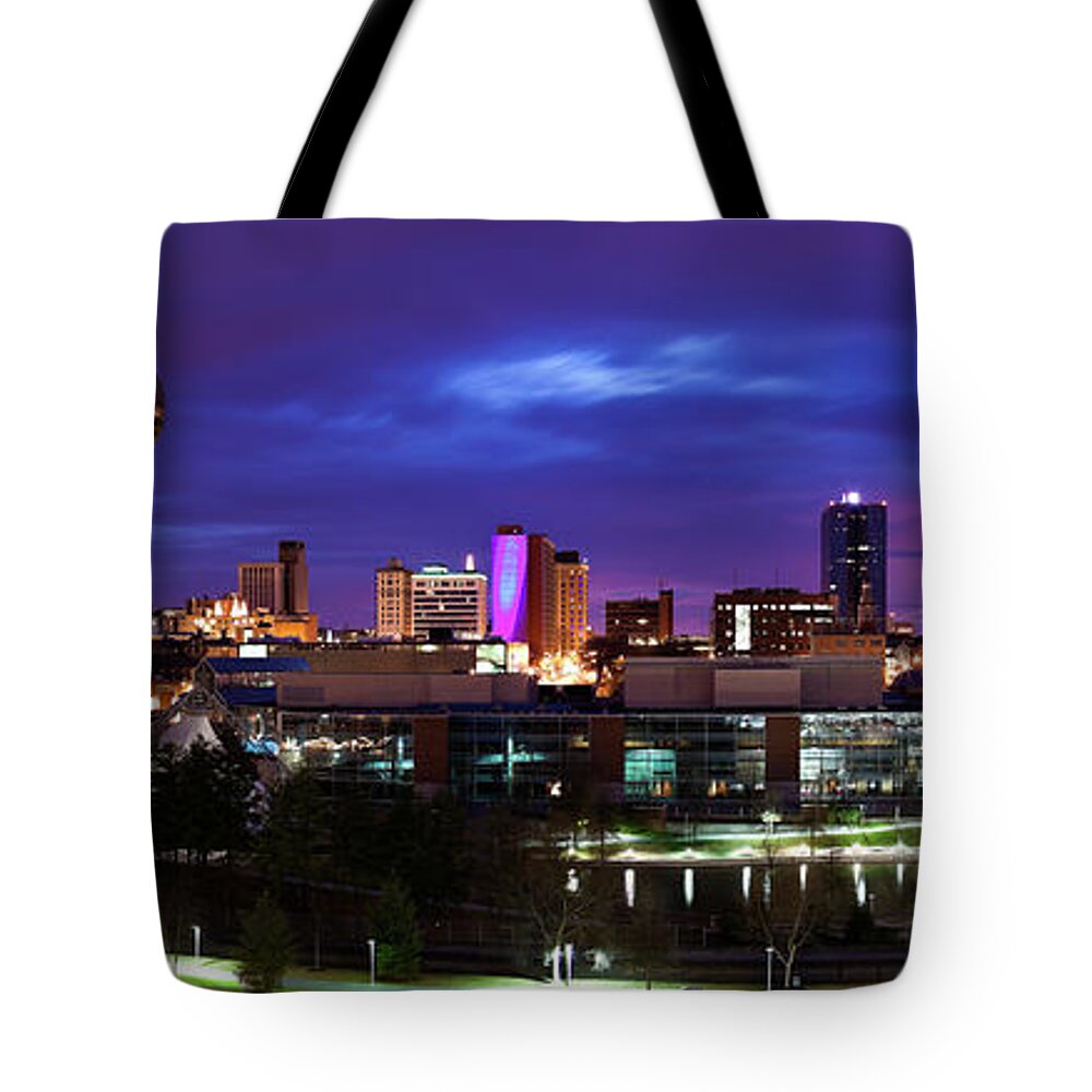 Scenics Tote Bag featuring the photograph Usa, Tennessee, Knoxville, Skyline At by Henryk Sadura