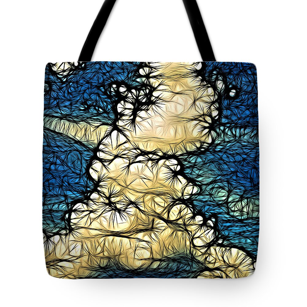 Art Tote Bag featuring the digital art Utopia Parkway by Jeff Iverson