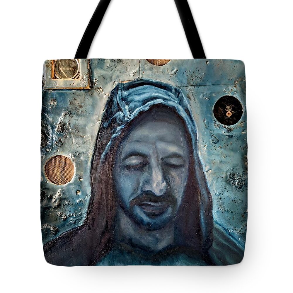 Male Tote Bag featuring the painting Vault by Greg Hester