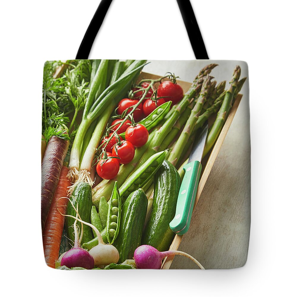 Cuisine At Home Tote Bag featuring the photograph Vegetables in a tray by Cuisine at Home