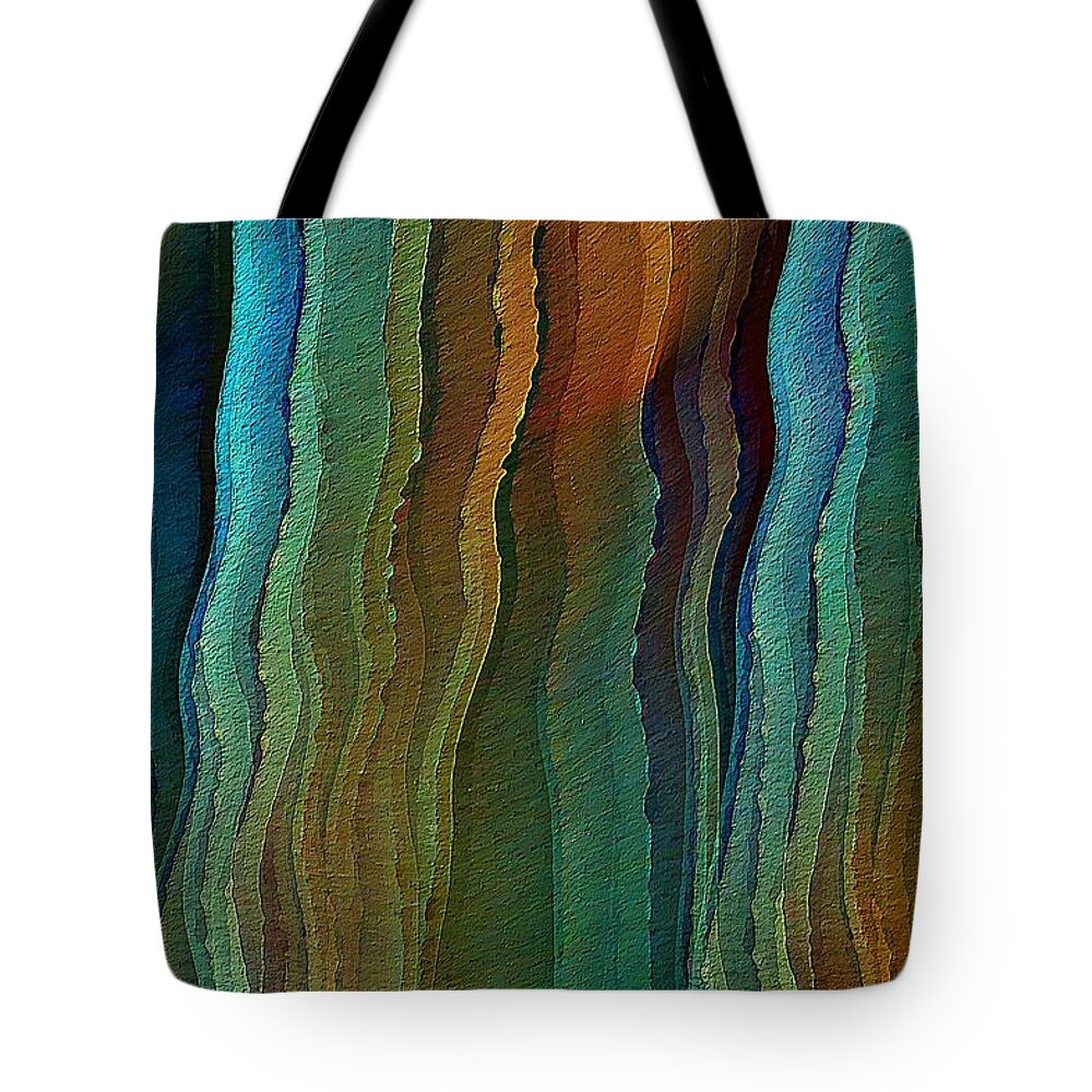 Ascending Tote Bag featuring the digital art Vents under the Sea by David Manlove