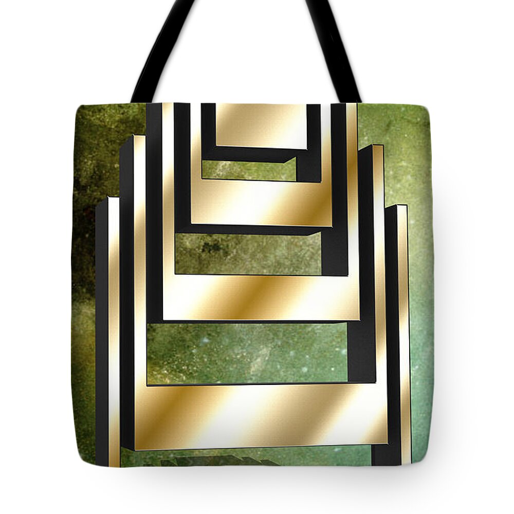 Staley Tote Bag featuring the digital art Vertical Design 2 by Chuck Staley
