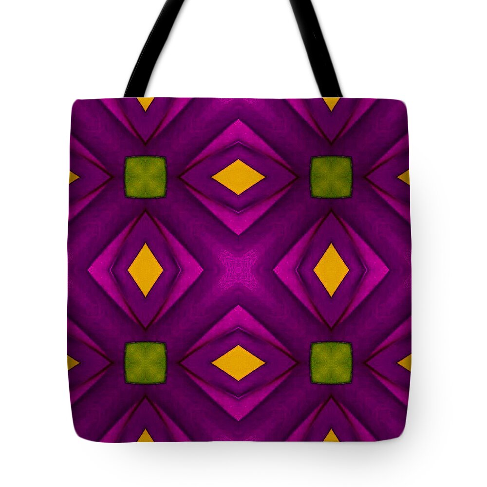 Abstract Tote Bag featuring the digital art Vibrant geometric design by Susan Rydberg