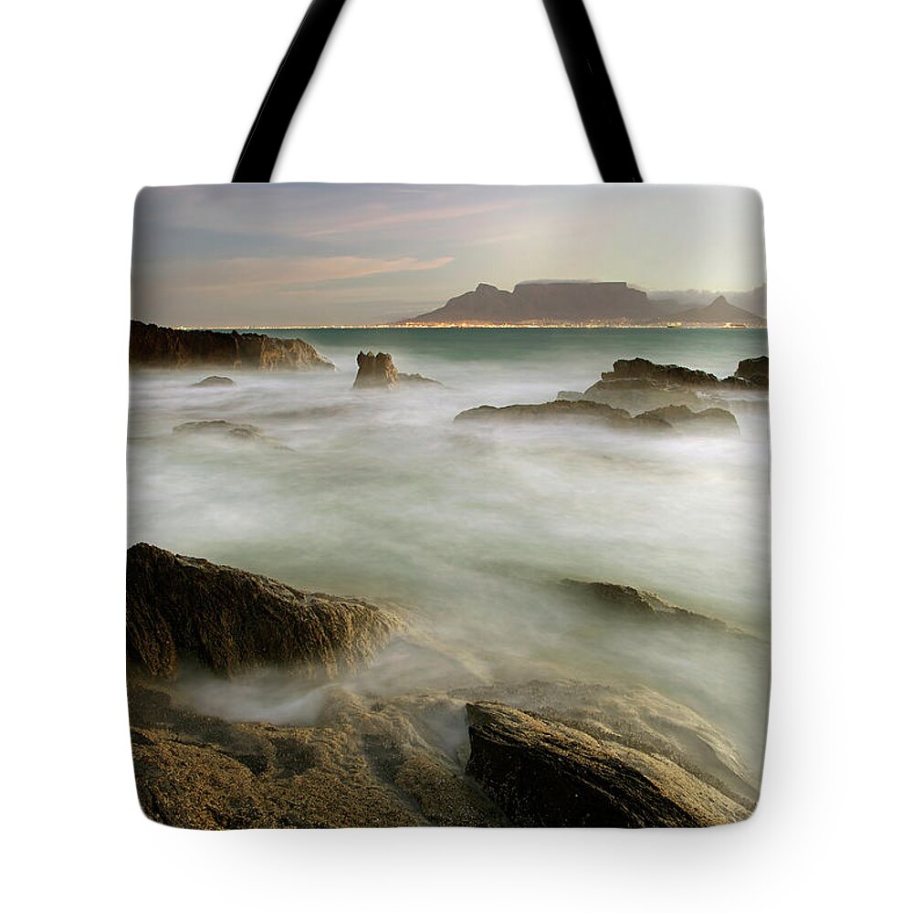 Scenics Tote Bag featuring the photograph View Of Cape Town And Table Mountain by Heinrich Van Den Berg