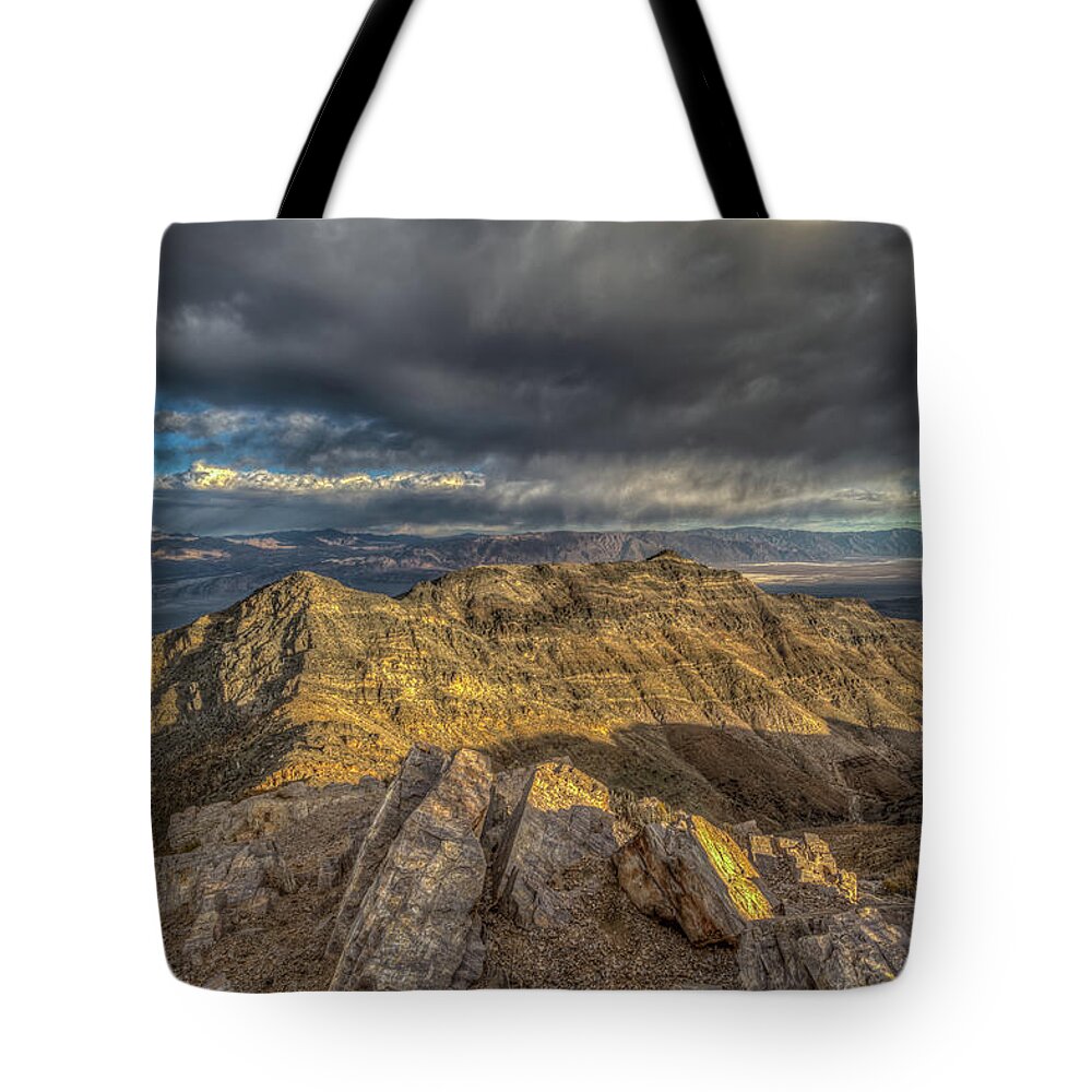 Aguereberry Point Tote Bag featuring the photograph View of Death Valley from Aguerreberry Point by Constance Puttkemery