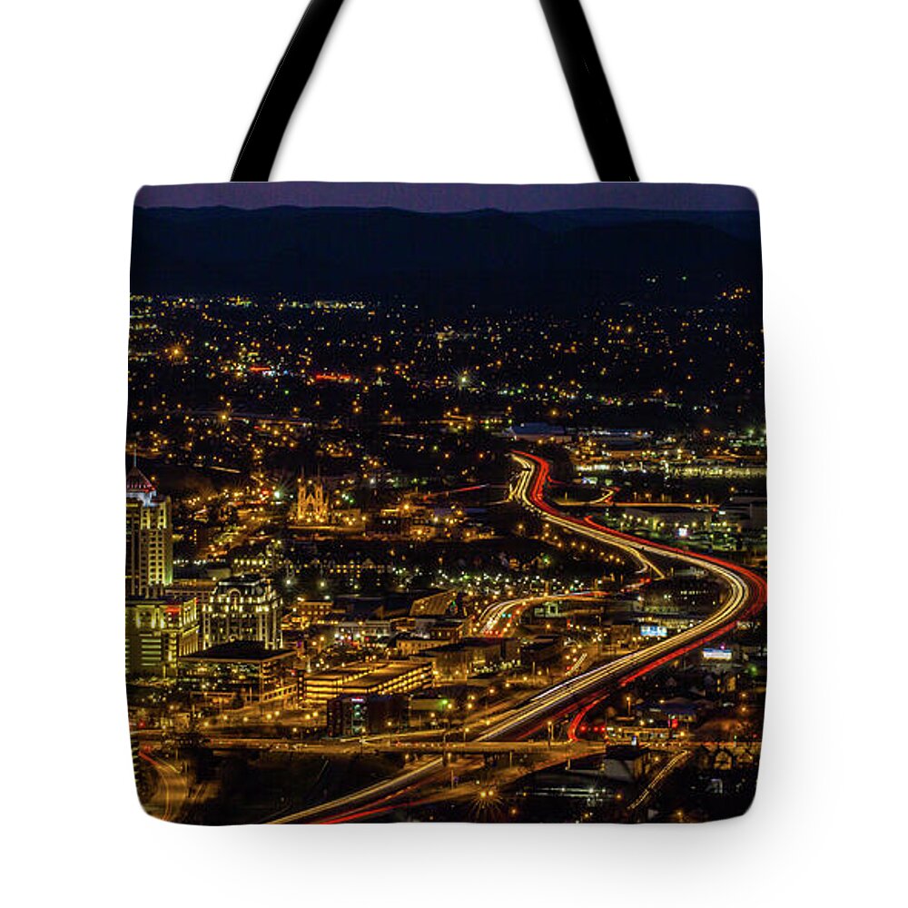 View Tote Bag featuring the photograph View of Roanoke by Julieta Belmont