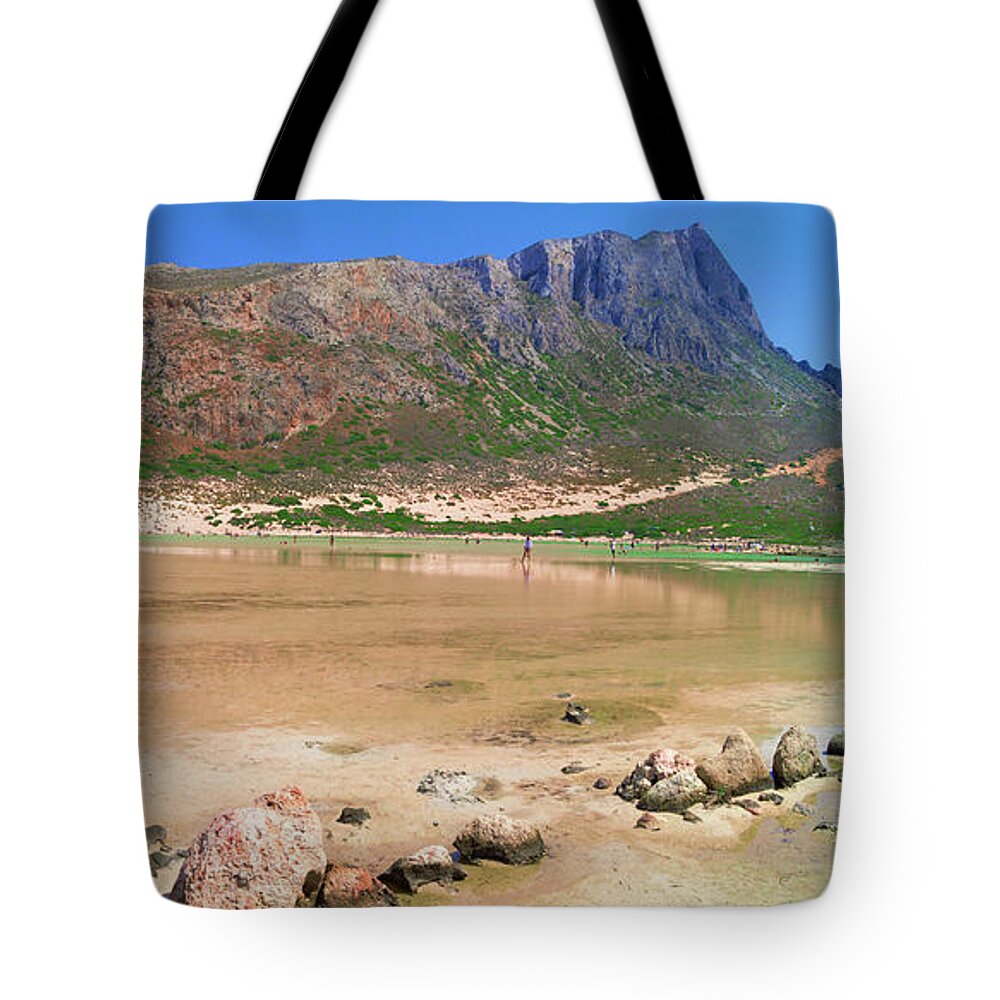 Greece Tote Bag featuring the photograph View to Gramvousa by Sun Travels