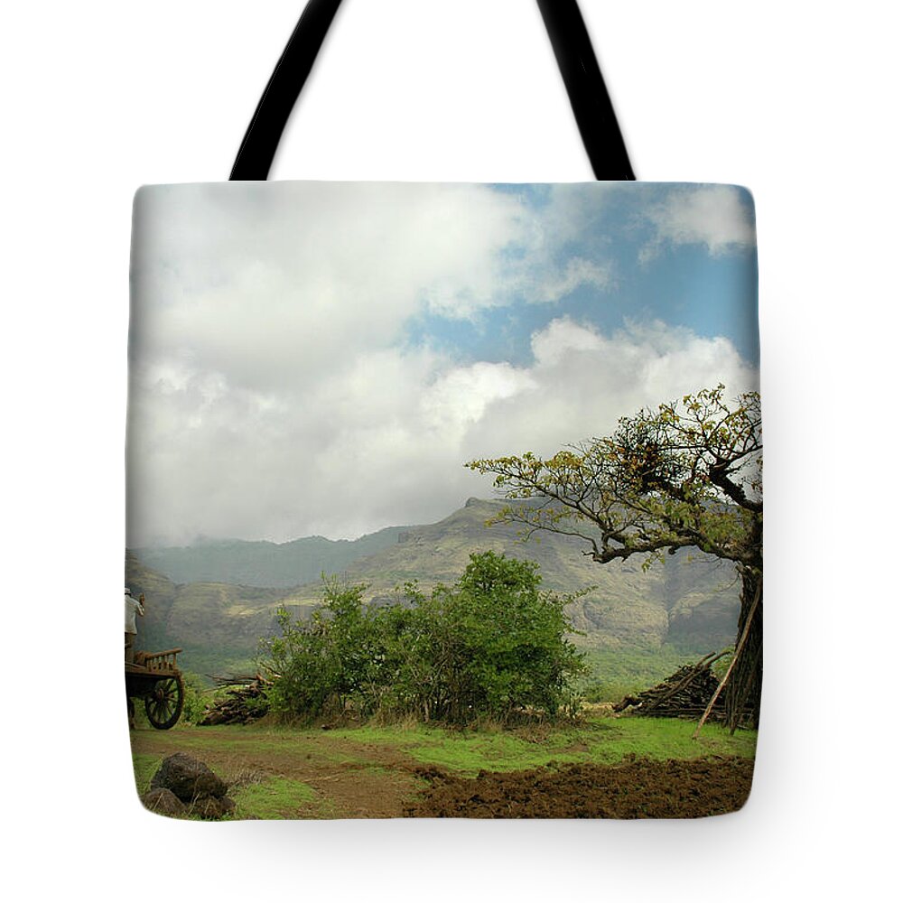 Working Animal Tote Bag featuring the photograph Village Life by Abhinav Sah