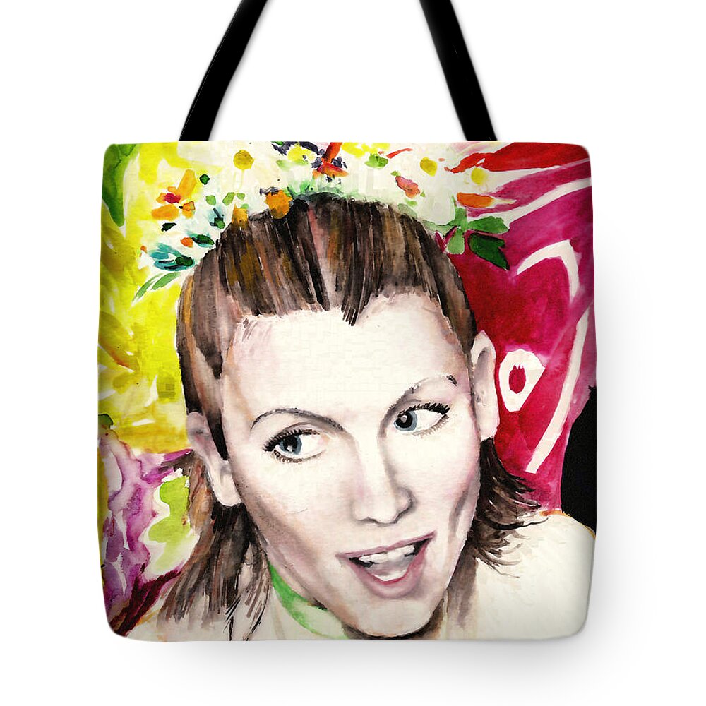 Watercolor Painting Tote Bag featuring the painting Vinotok by Jeremy Robinson