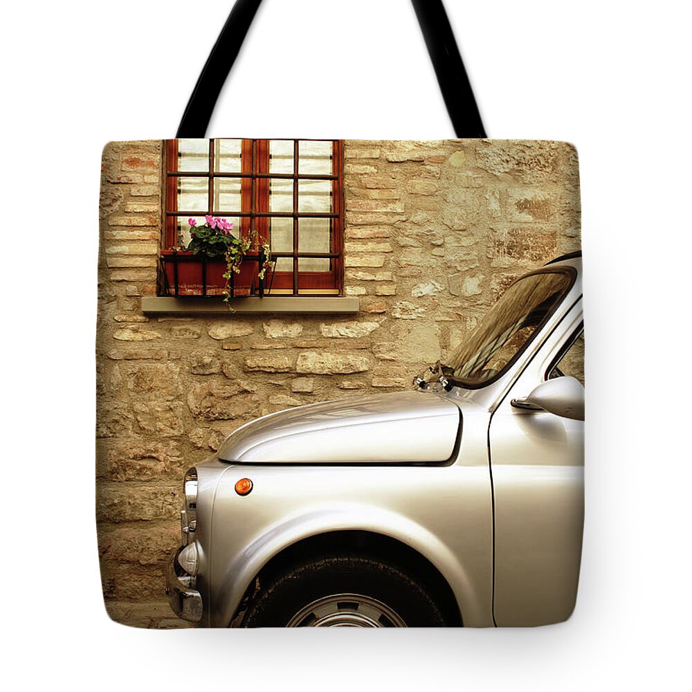 1950-1959 Tote Bag featuring the photograph Vintage Car by Anzeletti