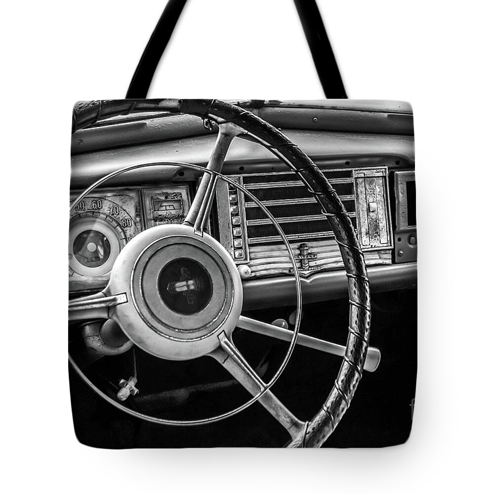 Interior Tote Bag featuring the photograph Vintage Car Dashboard by Edward Fielding