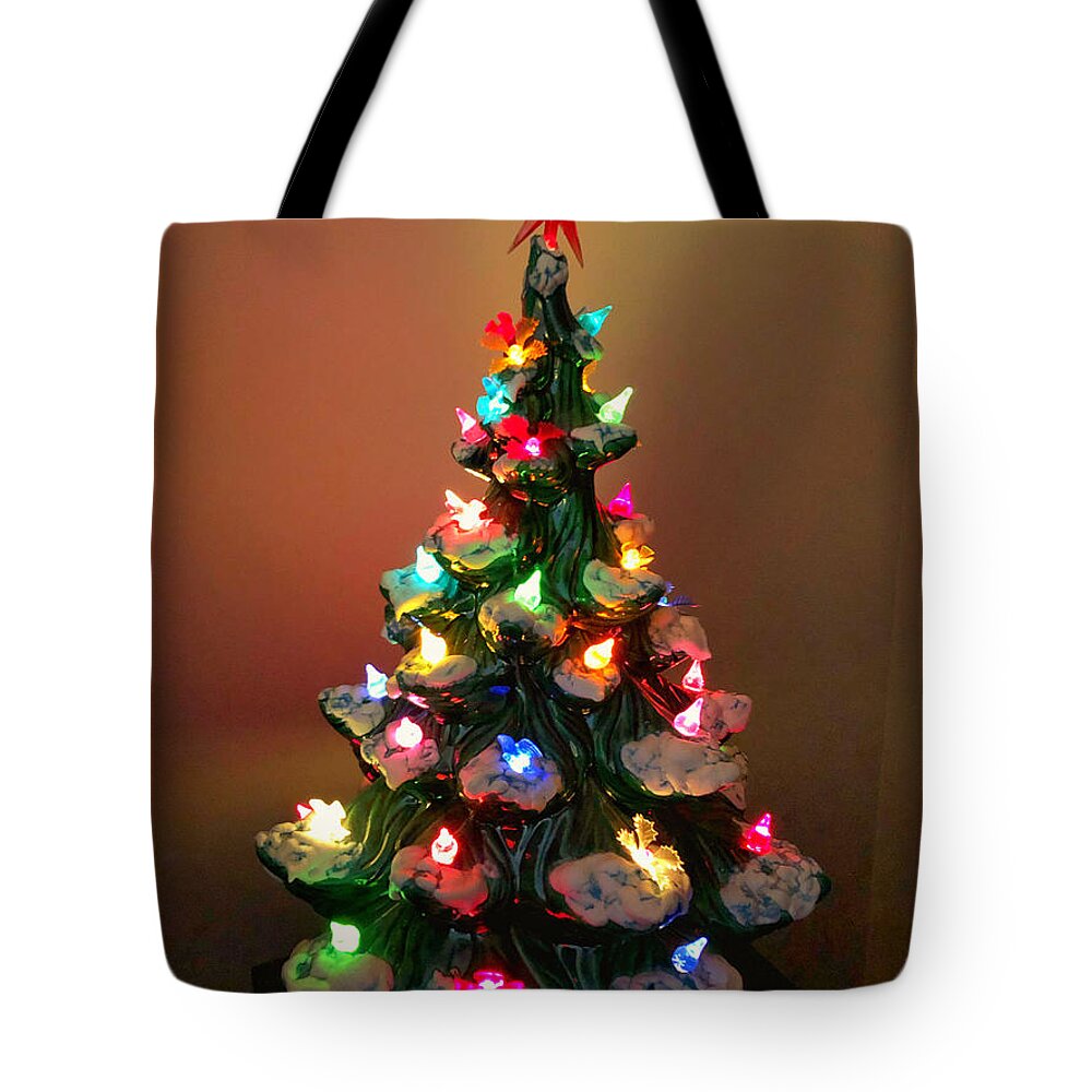 Christmas Tree Tote Bag featuring the photograph Vintage Christmas by Ruben Carrillo