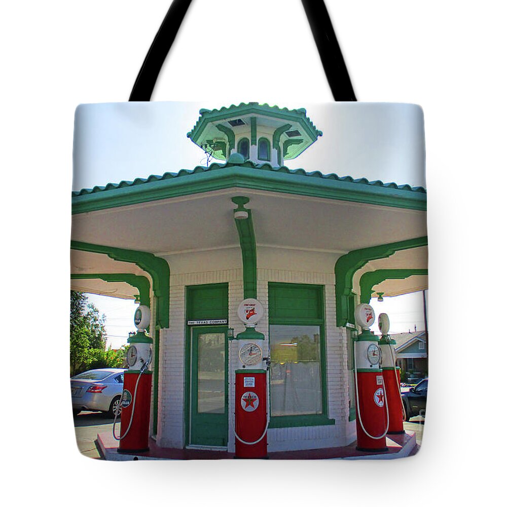 El Paso Tote Bag featuring the photograph Vintage El Paso Gas Station 1 by Randall Weidner