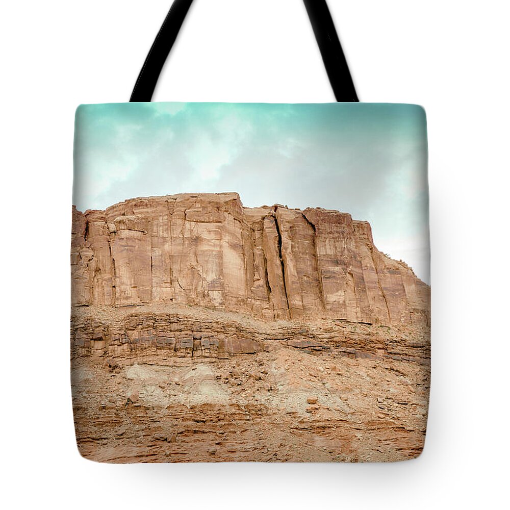 Backgrounds Tote Bag featuring the photograph Vintage Look Desert Scene by Kyle Lee