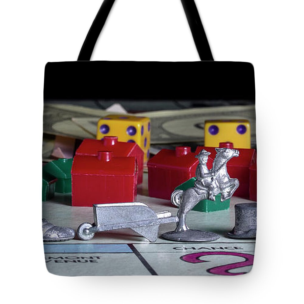 Monopoly Game Tote Bag featuring the photograph Vintage Monopoly 4 by Mike Eingle