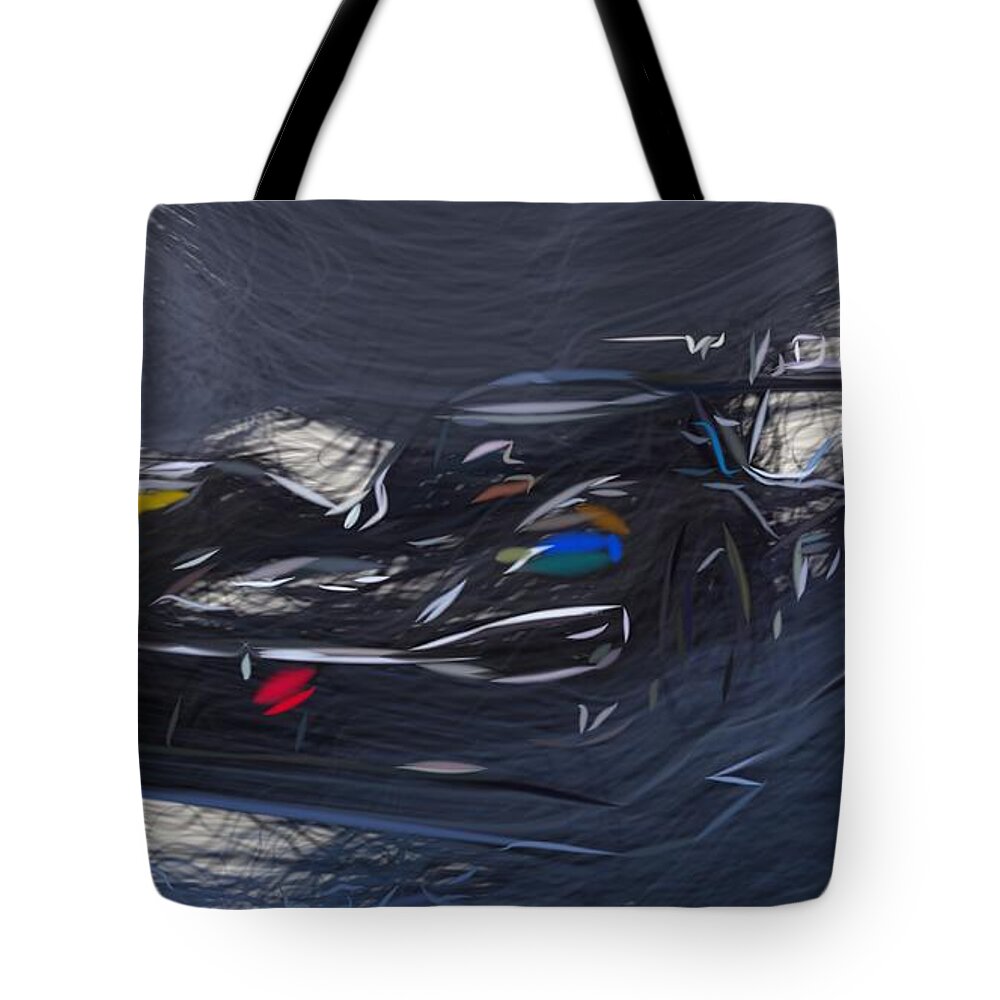 Volkswagen Tote Bag featuring the digital art Volkswagen ID R Pikes Peak Drawing by CarsToon Concept