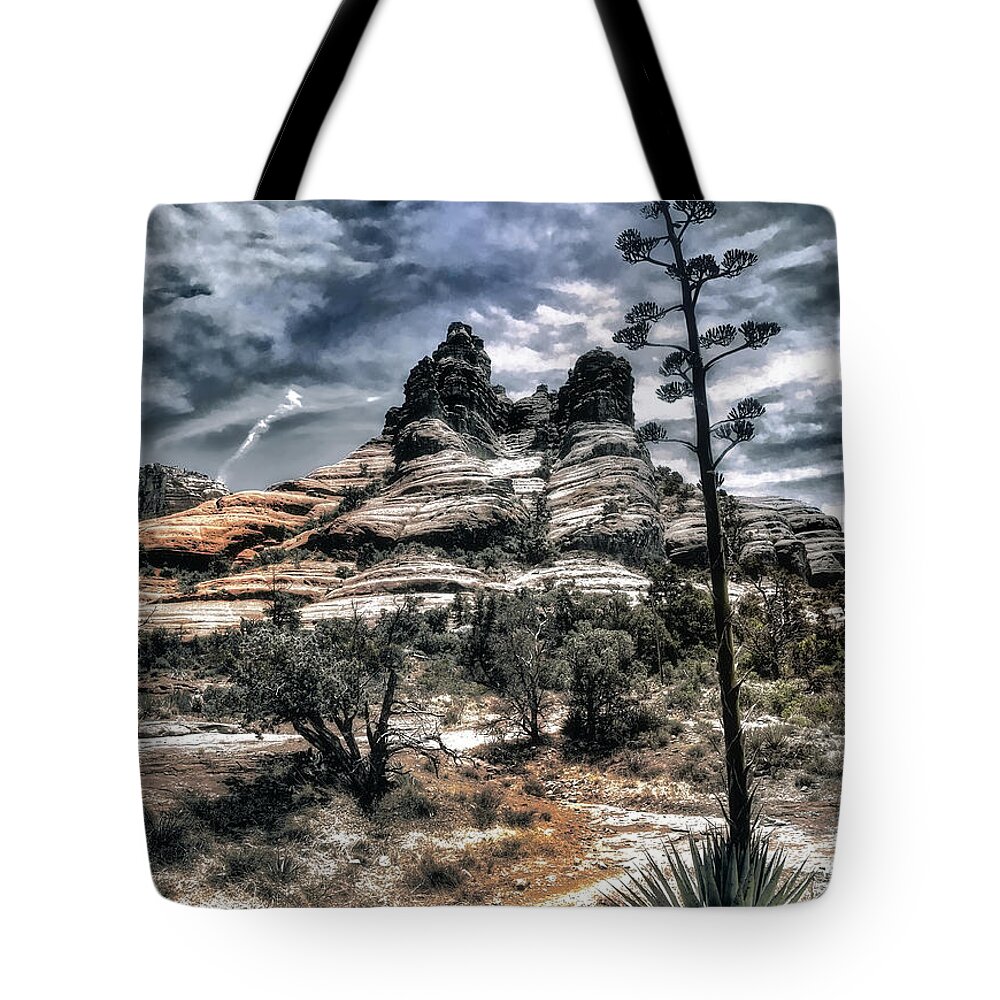 Desert Tote Bag featuring the photograph Vortex by Jim Hill