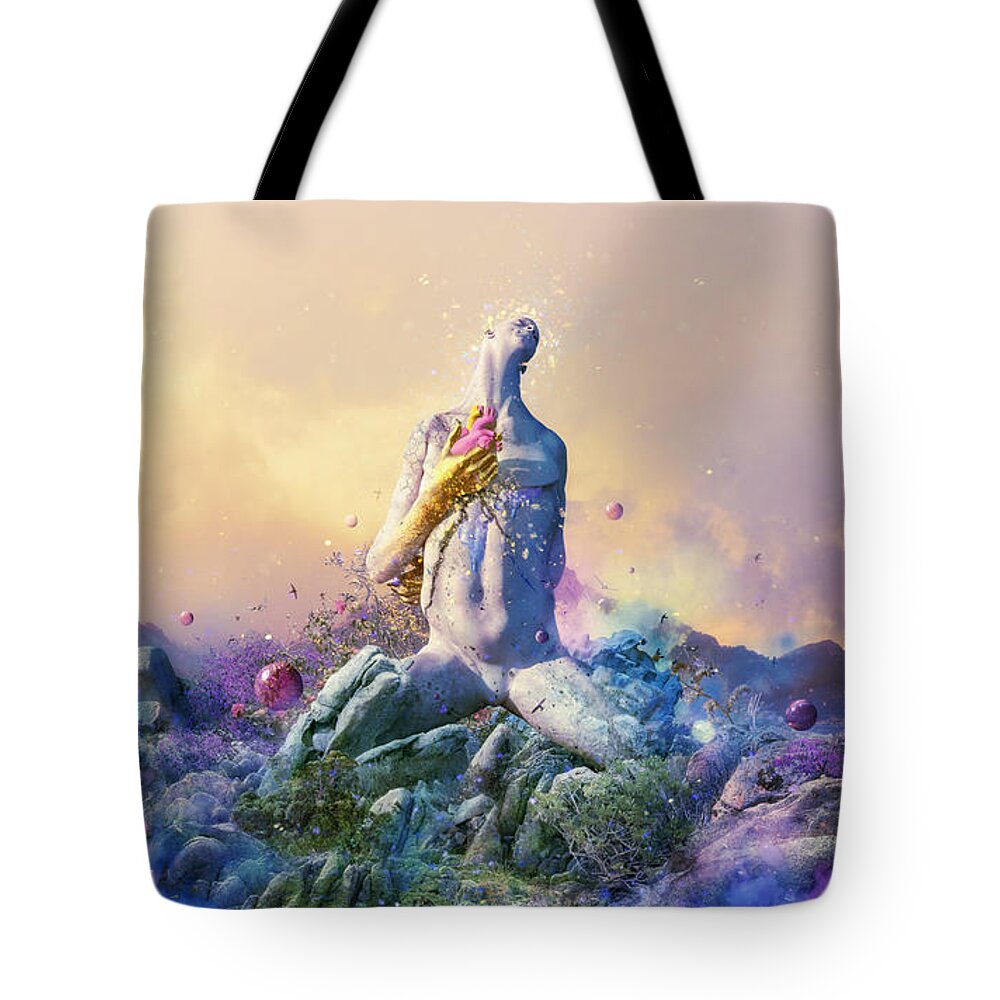 Surreal Tote Bag featuring the digital art Vulnicura by Mario Sanchez Nevado