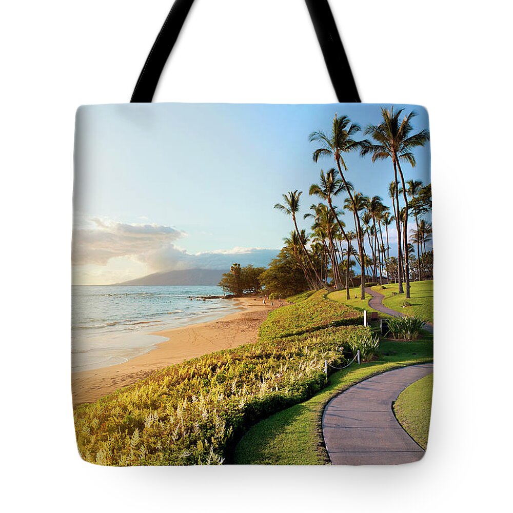 Scenics Tote Bag featuring the photograph Wailea Beach, Hawaii by M.m. Sweet