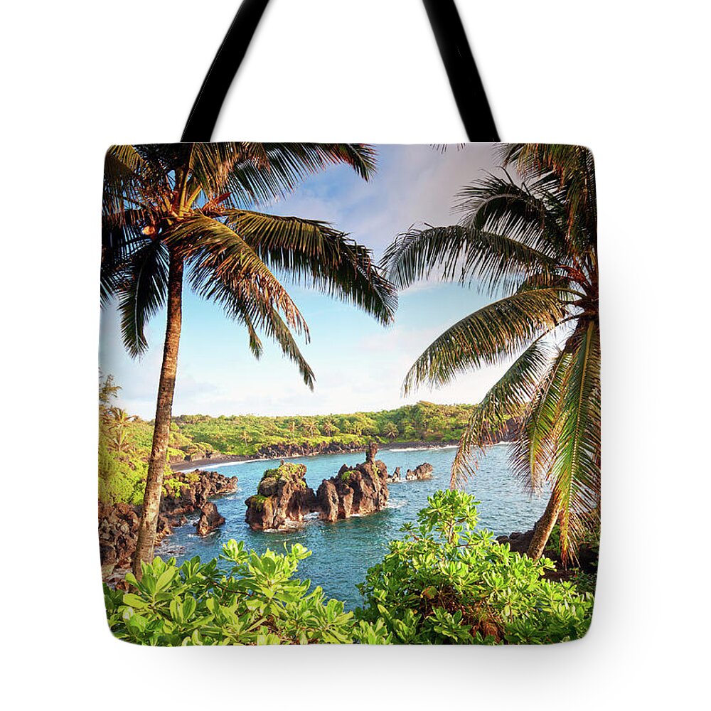 Scenics Tote Bag featuring the photograph Wainapanapa, Maui, Hawaii by M.m. Sweet