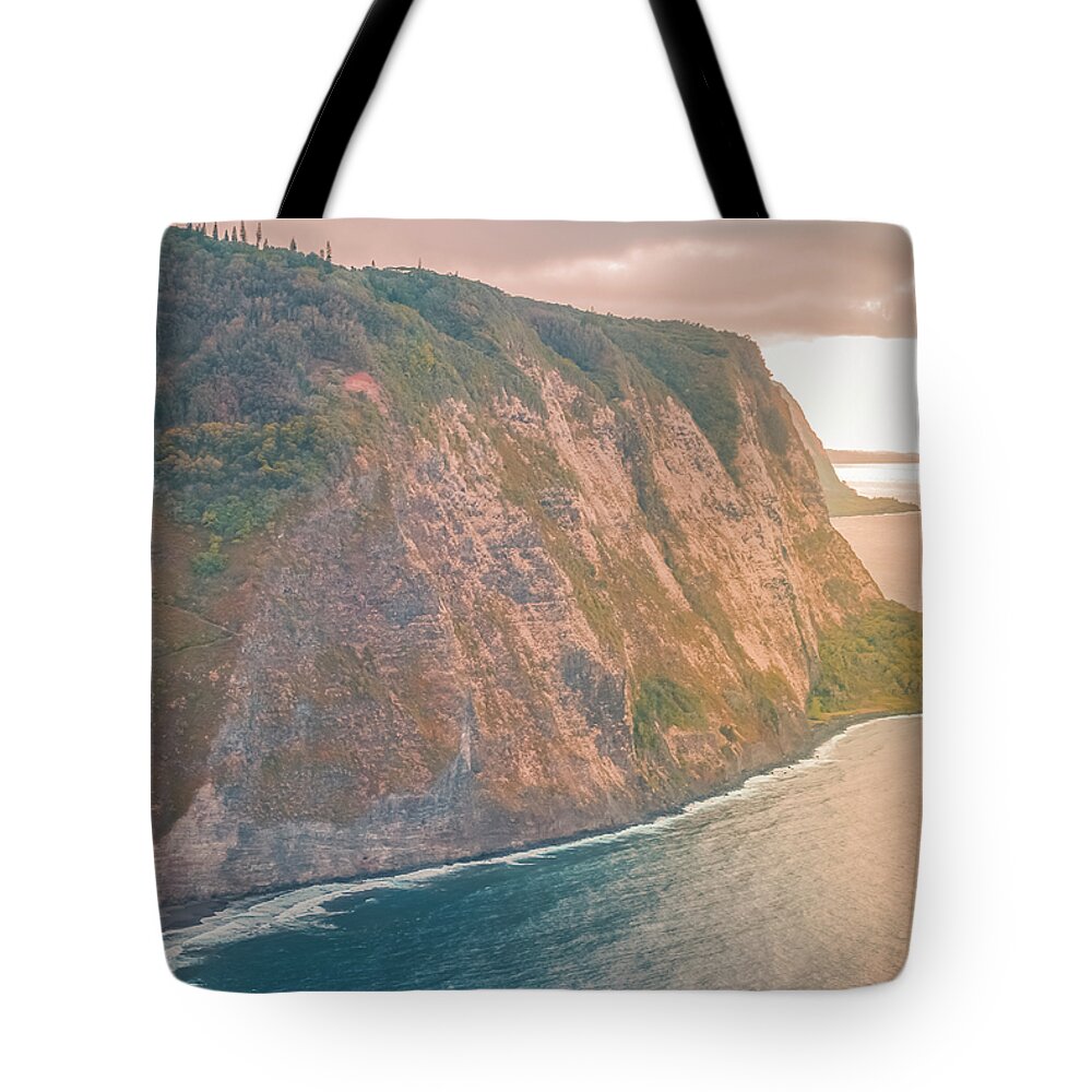 Big Island Tote Bag featuring the photograph Waipio Valley Sunset by Christi Kraft