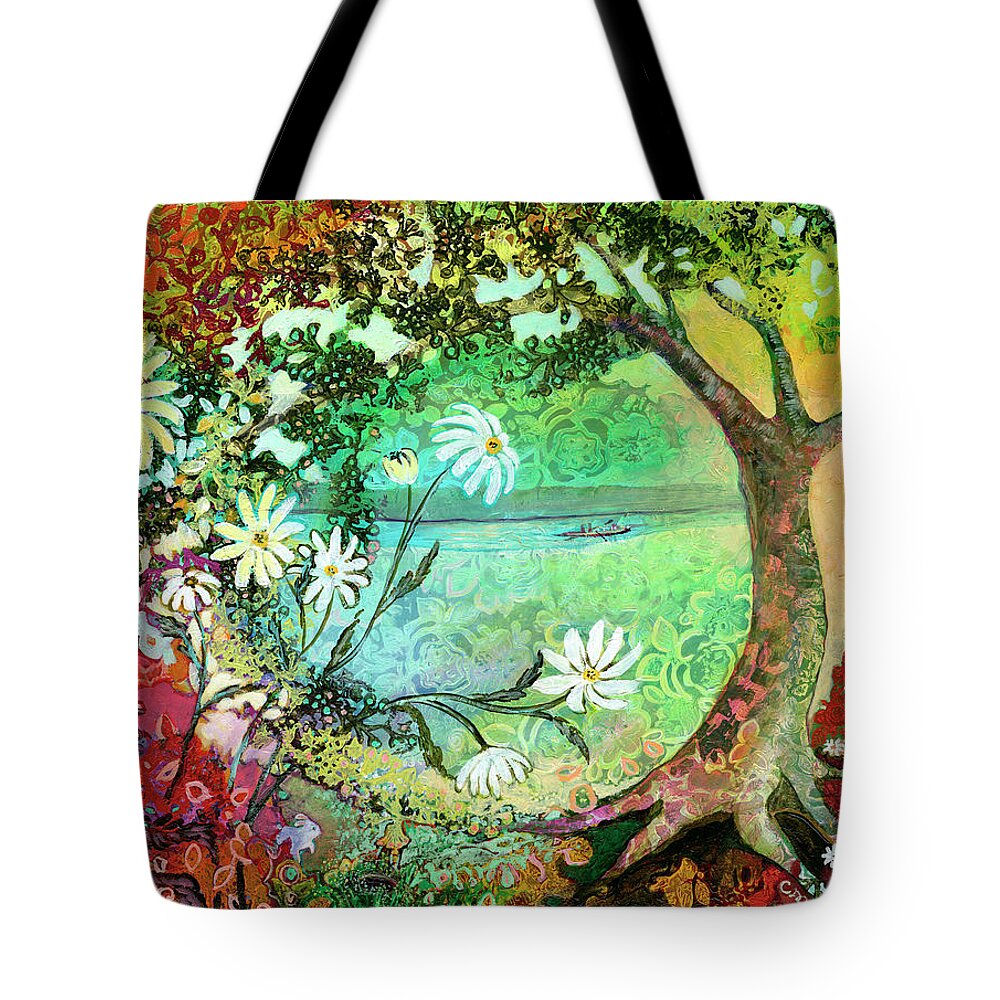 Alice In Wonderland Tote Bag featuring the painting Waiting for Alice by Jennifer Lommers