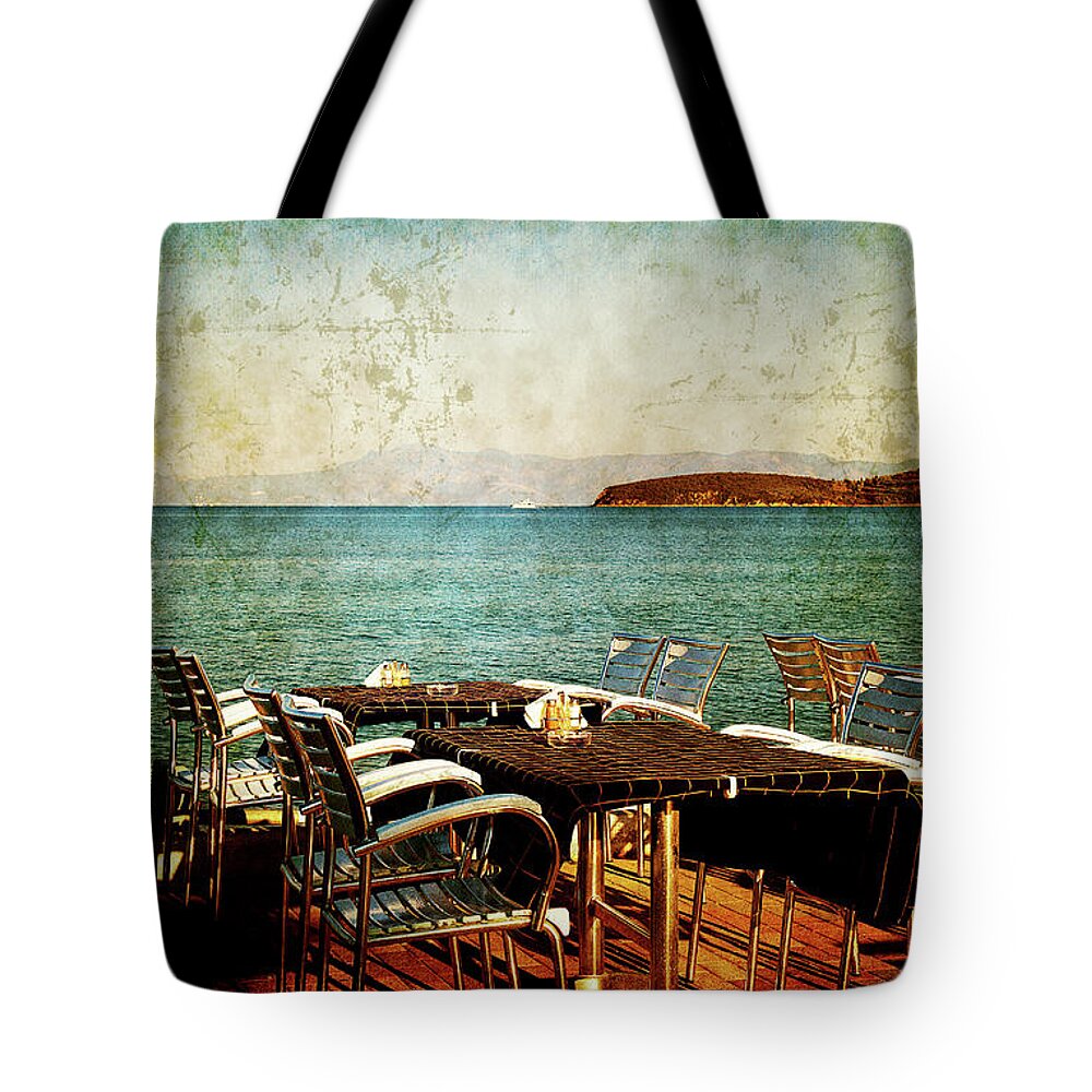 Tables Tote Bag featuring the photograph Waiting for the right people by Milena Ilieva