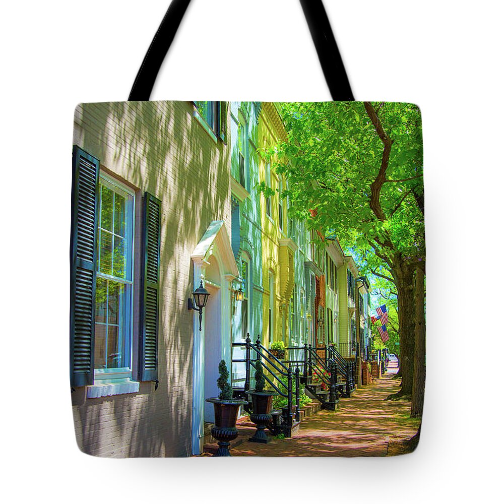 2016 Tote Bag featuring the photograph Walking on Duke Street by Lora J Wilson