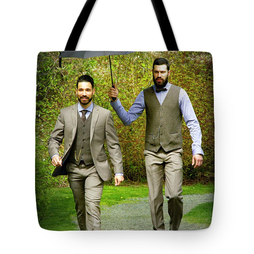 Men Tote Bag featuring the photograph Walking the Groom by Daniel Martin