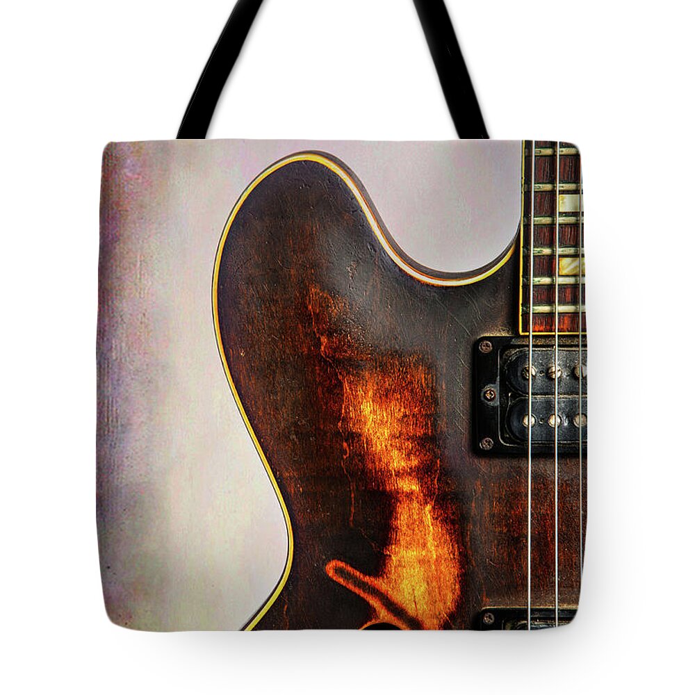 Guitar Tote Bag featuring the photograph Wall Art Gibson Guitar Art 1744.31 by M K Miller
