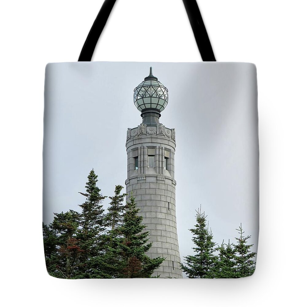 Mount Greylock Tote Bag featuring the photograph War Memorial Tower by Connor Beekman