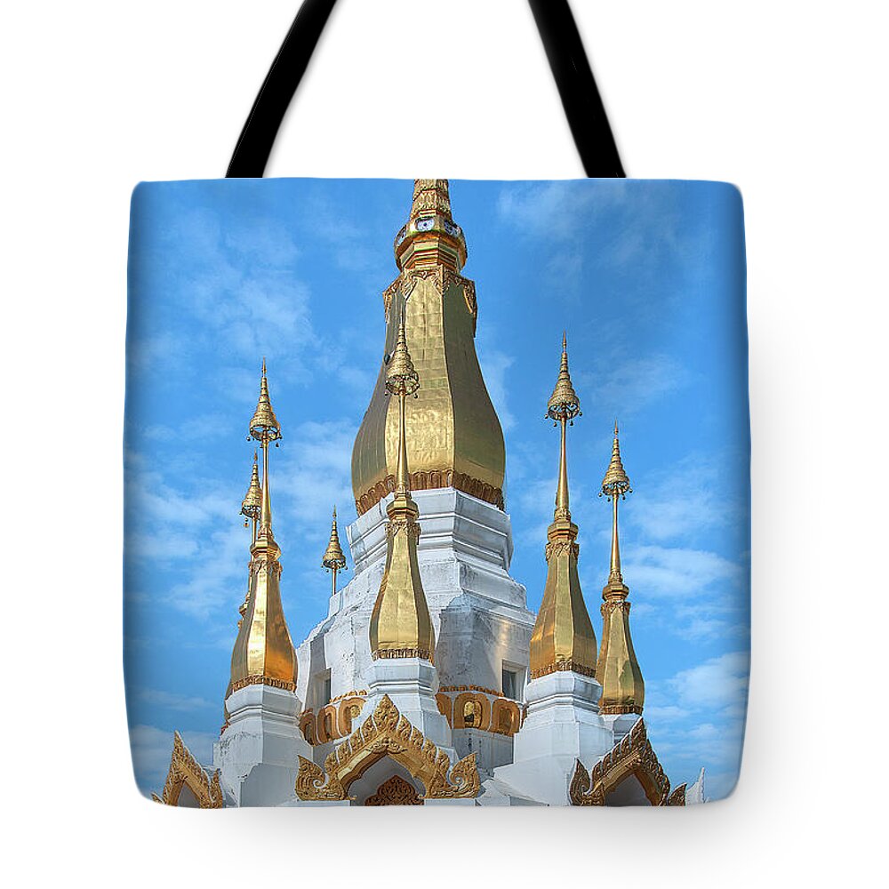 Scenic Tote Bag featuring the photograph Wat Tham Khuha Sawan Phra Tham Chedi Si Trai Phum Pinnacle DTHU0938 by Gerry Gantt