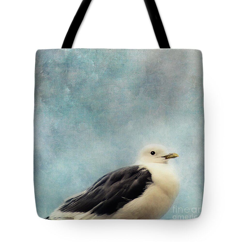 Seagull Tote Bag featuring the photograph Watching by Priska Wettstein