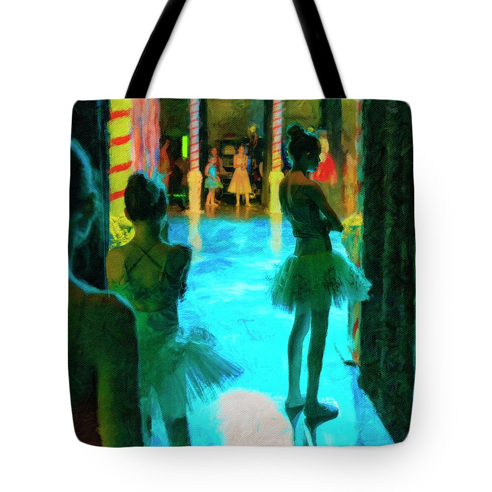 Ballerinas Tote Bag featuring the photograph Watching the Prima Dona by Craig J Satterlee