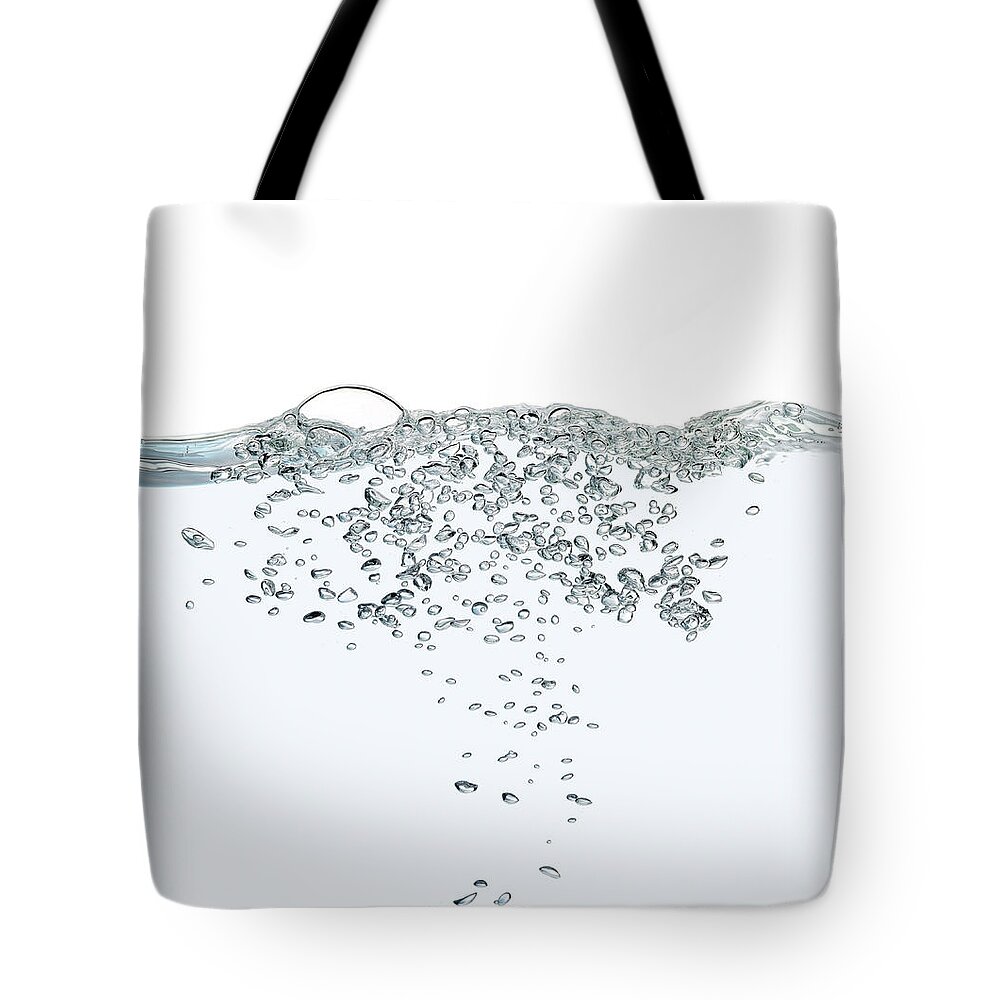 Underwater Tote Bag featuring the photograph Water Bubbles by Plainview