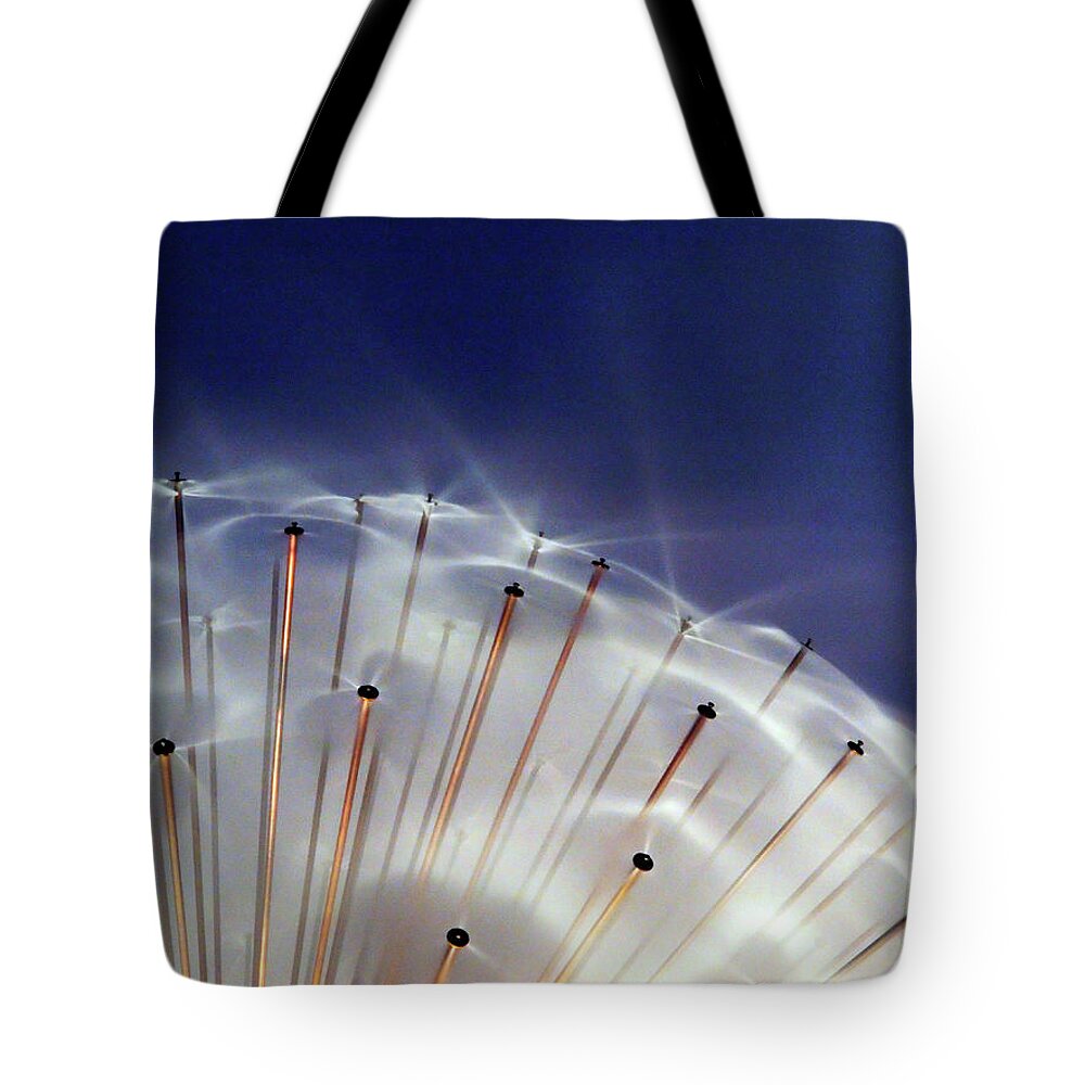 Wind Tote Bag featuring the photograph Water Bursts by Sandra L. Grimm