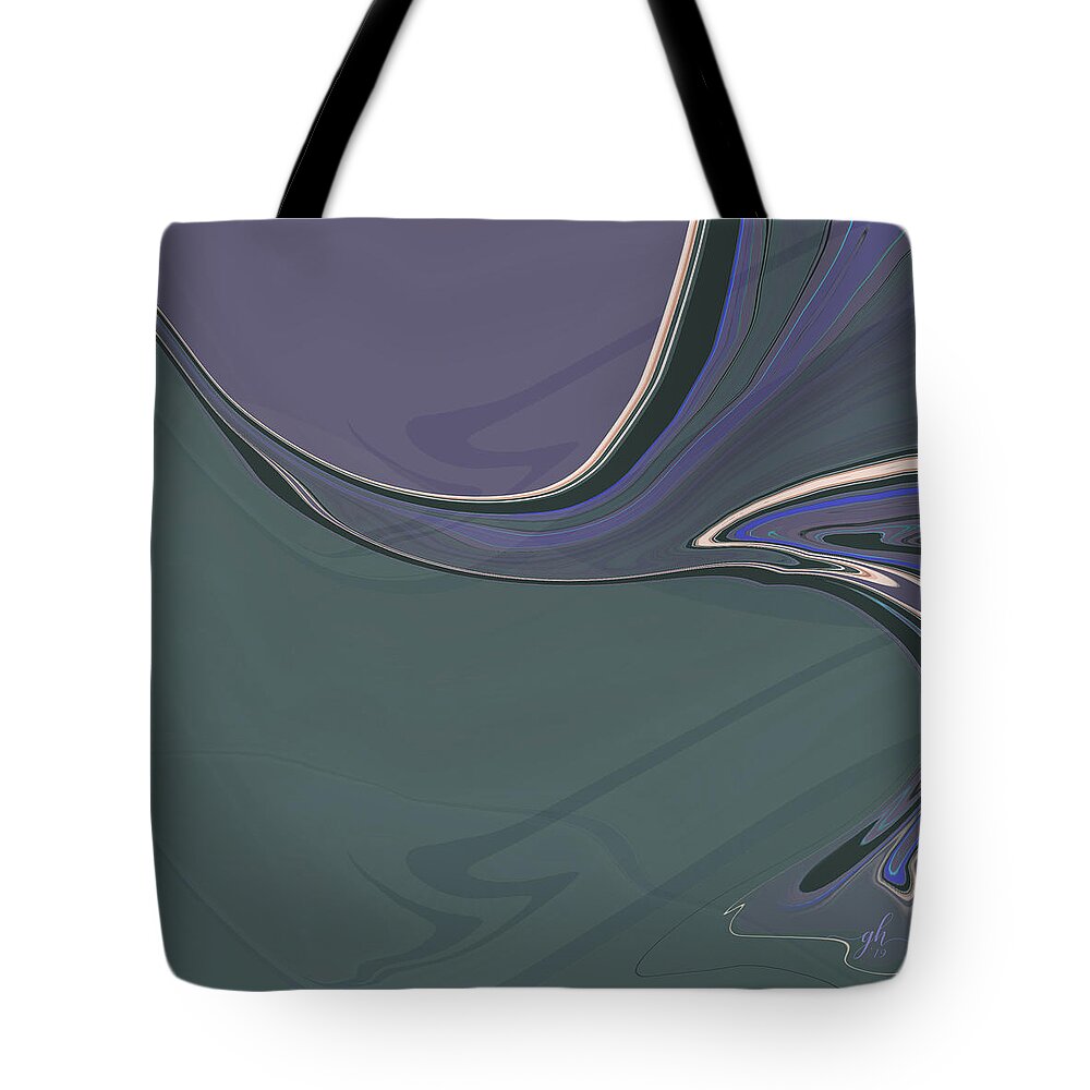 #abstract Tote Bag featuring the digital art Watered Silk by Gina Harrison