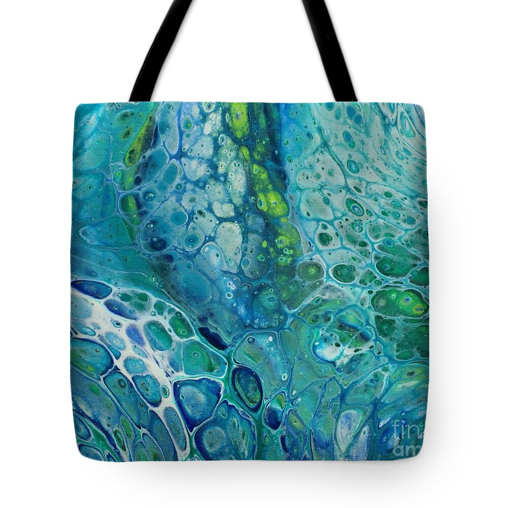 Waterfall Tote Bag featuring the painting Waterfall 2 by Deborah Ronglien