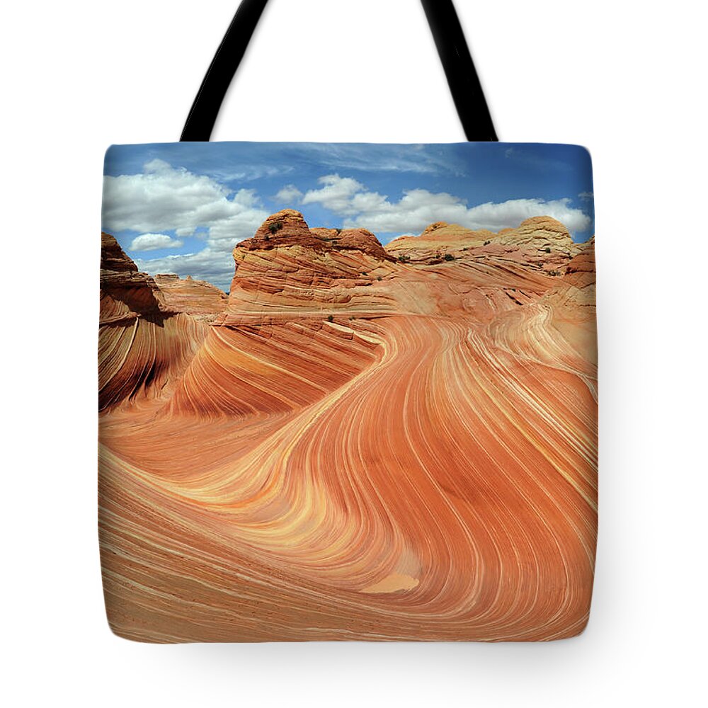 Extreme Terrain Tote Bag featuring the photograph Wave In The Sun by David Hogan