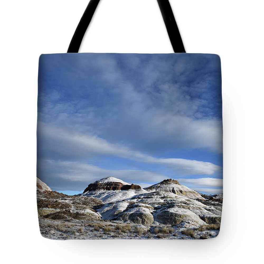 Ruby Mountain Tote Bag featuring the photograph Waves of Clouds over Ruby Mountain by Ray Mathis