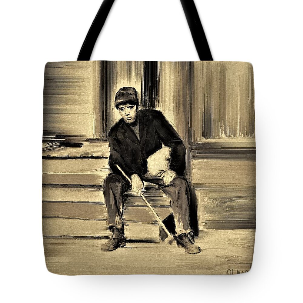 Portrait Tote Bag featuring the painting Weary by Diane Chandler