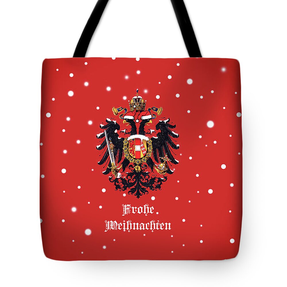 Christmas Tote Bag featuring the digital art Weihnachtliche Habsburg Doppeladler by Helga Novelli