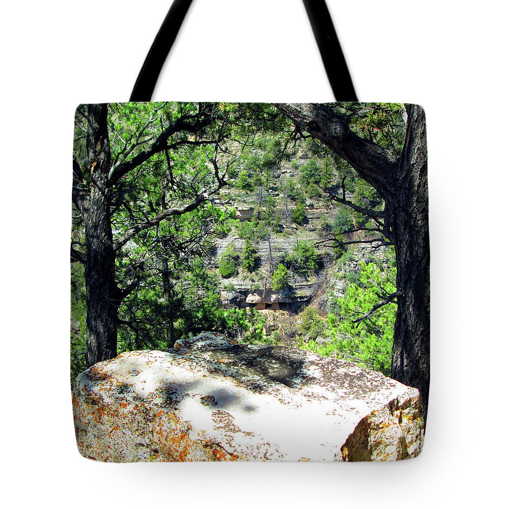 Grand Canyon Tote Bag featuring the photograph Welcome by Ilia -
