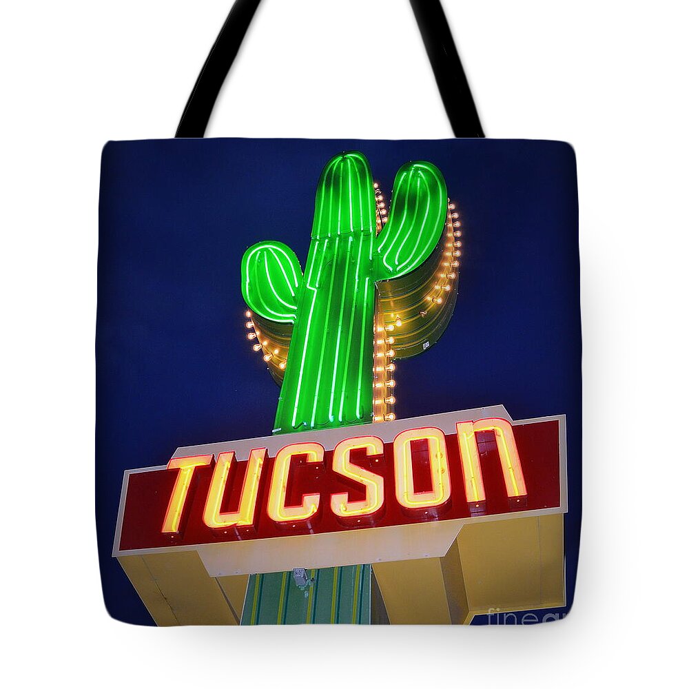 Tucson Tote Bag featuring the photograph Welcome to Tucson by Tru Waters