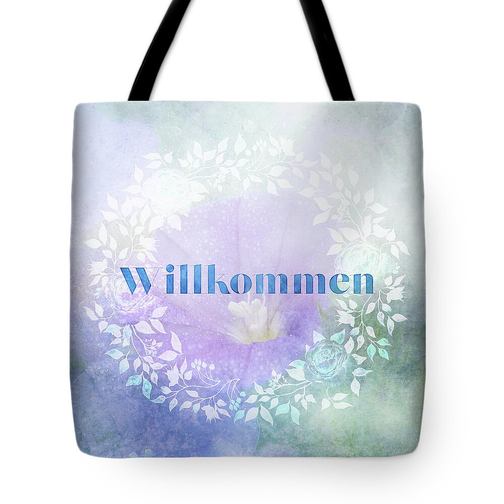 Photography Tote Bag featuring the digital art Welcome - Willkommen by Terry Davis