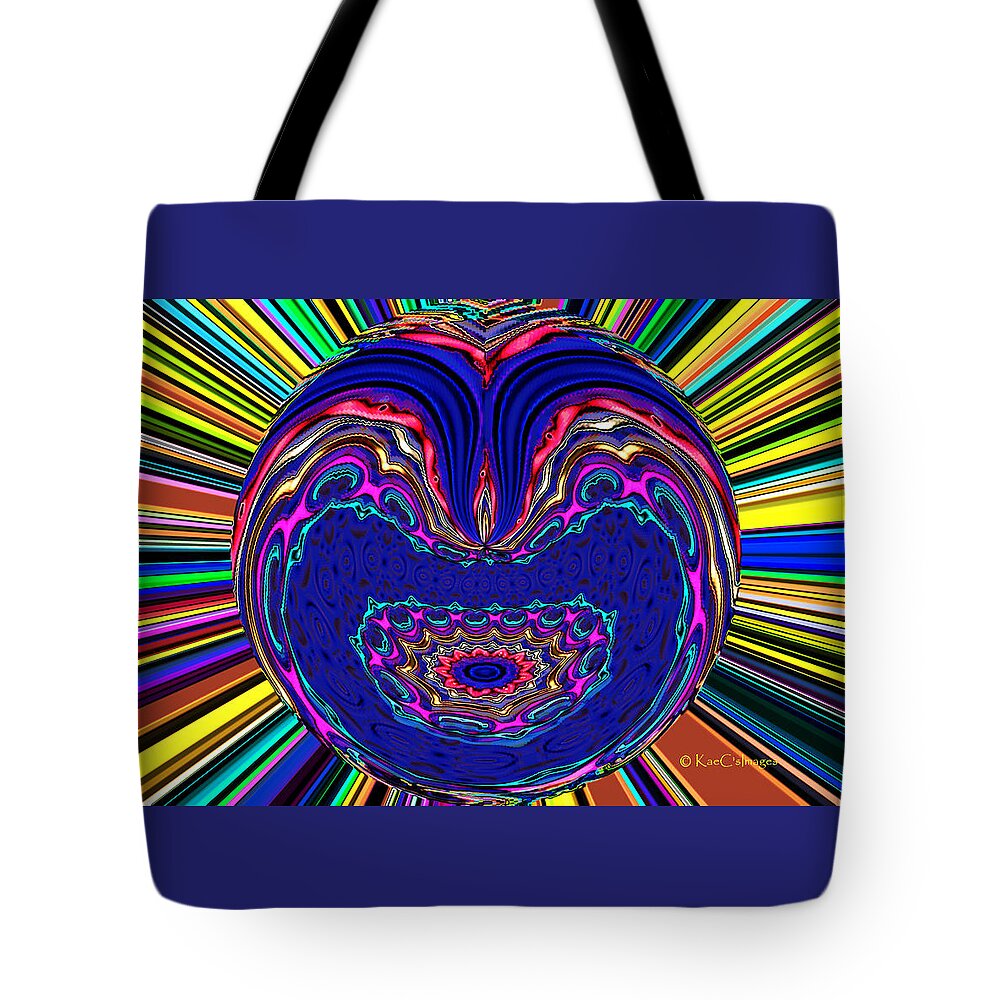 Sunburst Tote Bag featuring the digital art What do You See? by Kae Cheatham