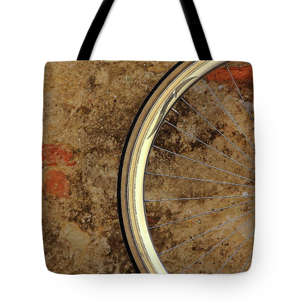 Outdoors Tote Bag featuring the photograph Wheel Of Cycle by Www.zdjeciarz.com