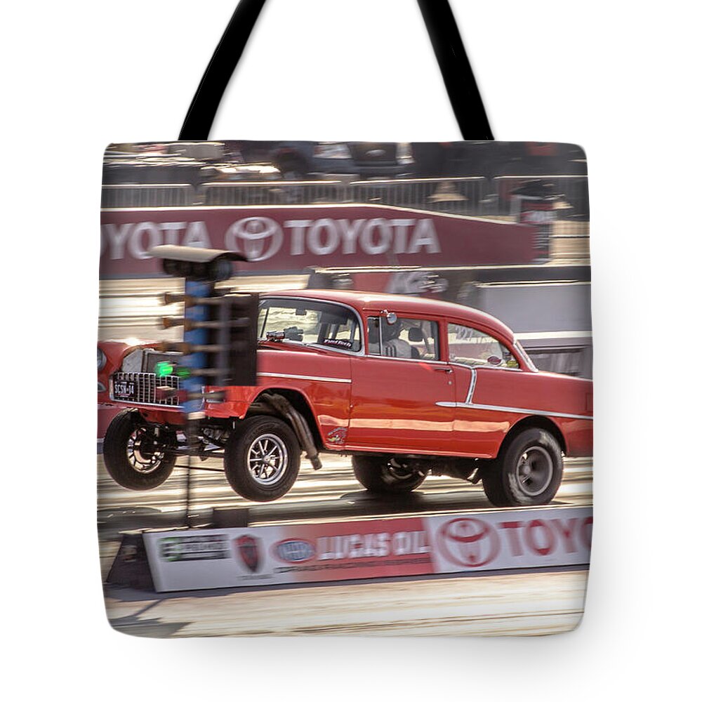 1955 Tote Bag featuring the photograph Wheels up 55 by Darrell Foster
